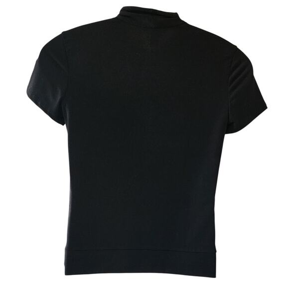 VTG CJ Banks 2 in1 Twinset Top Black With Multi Color Ruffled Animal Print W S - Picture 2 of 10